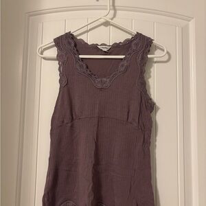 Calvin Klein Lavender Lace Detail Top